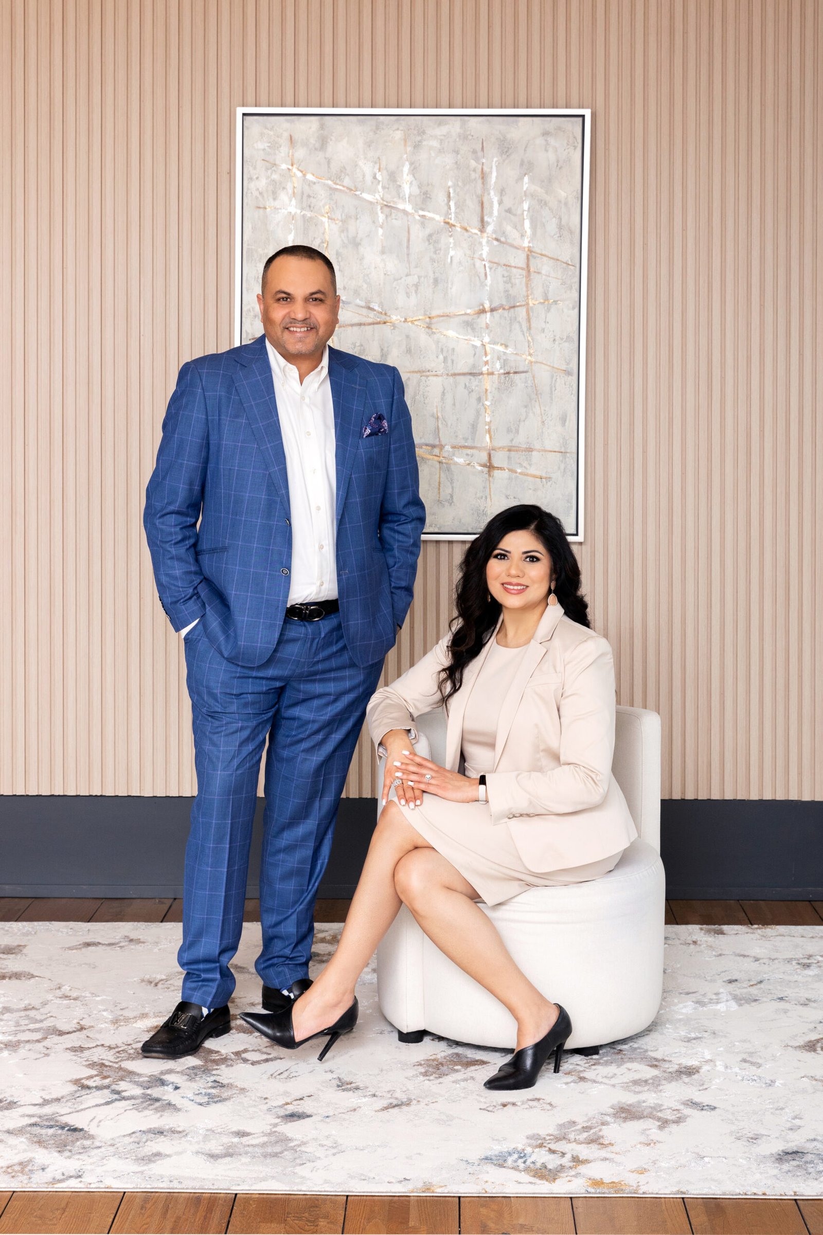 Sumant and Shelley Sarin standing together